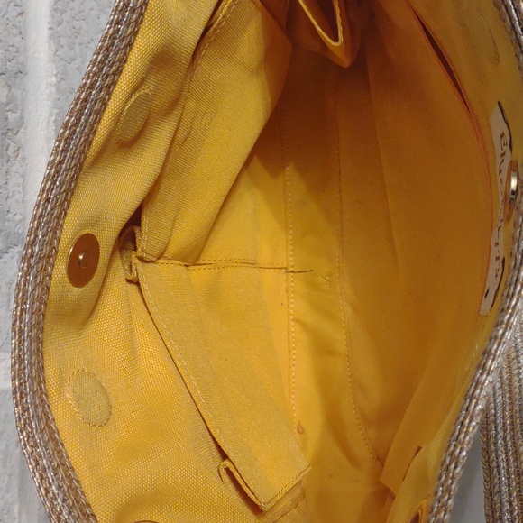 Eric Javits Women's Gold Handbag Tote Bag Purse Magnetic Closure - Picture 7 of 16